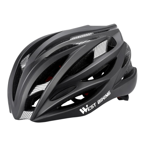 Casco de ciclismo MTB ultraligero para hombres y mujeres, 54-62 cm, cómodo, con ventilación, seguro, construcción transpirable, estilo negro