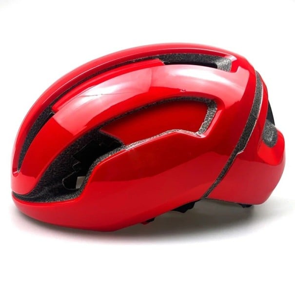 Casco de seguridad ligero para ciclismo en carretera, casco deportivo protector tamaño M 54-60 cm, carcasa con núcleo EPS, interior 23 x 18 cm rojo