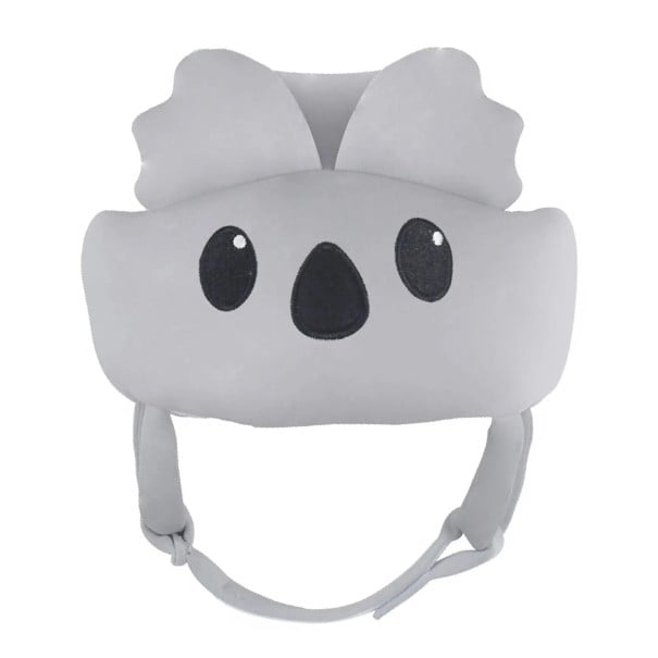 Casco per bambini con protezione per la testa a forma di koala Imbottitura morbida con cinturino regolabile Colore grigio Per bambini che iniziano 1