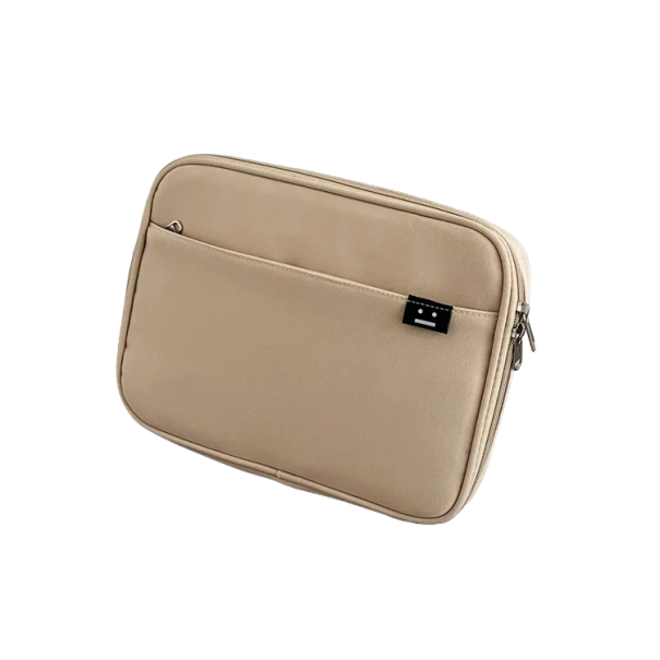 Case for MacBook and iPad with Side Pocket 9.7 - 11 Inches, 29 x 22 cm brown