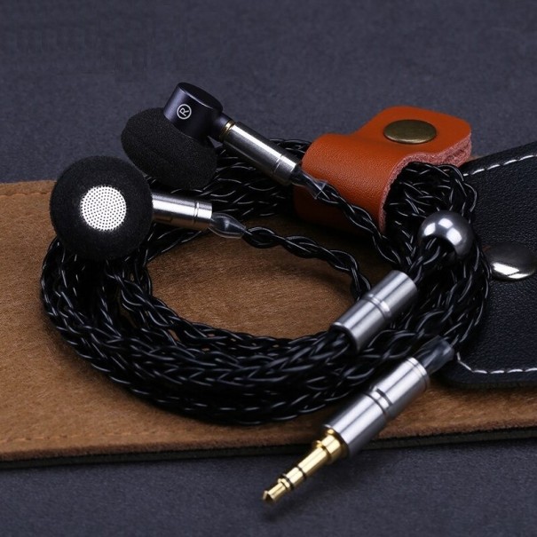 Casque avec câble tressé gris foncé