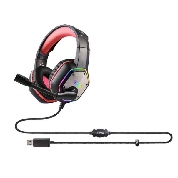 Casque de jeu rétroéclairé 7.1 rouge