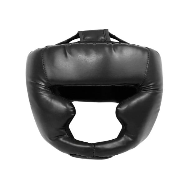 Casque de protection pour la boxe, le taekwondo et les arts martiaux Noir Taille réglable Rembourrage épais Casque d'entraînement pour hommes 1