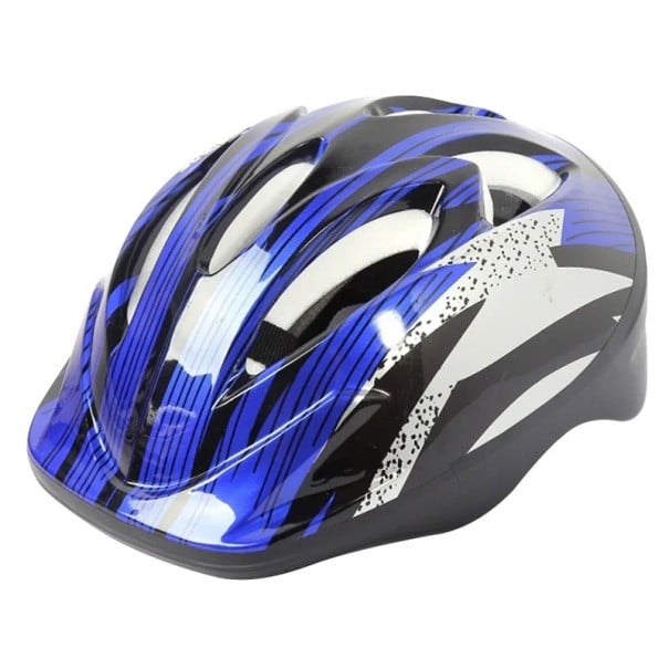 Casque de vélo pour enfants 50–54 cm Casque de protection pour vélo Taille réglable Casque de sport léger pour trottinette et roller bleu foncé