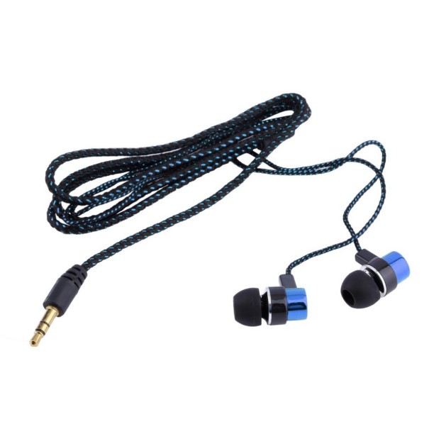 Casque pour écouter de la musique bleu