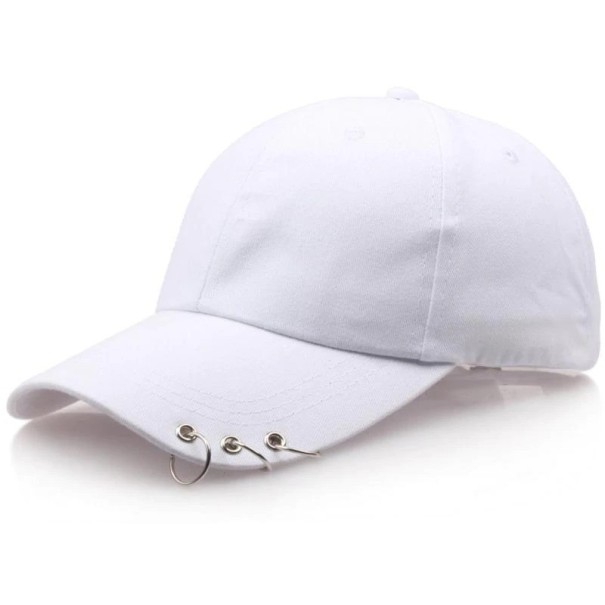 Casquette avec anneaux T63 blanc