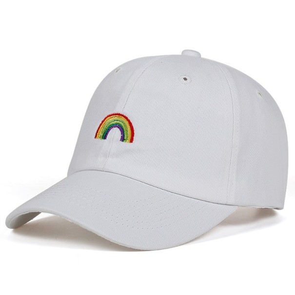 Casquette avec arc-en-ciel blanc