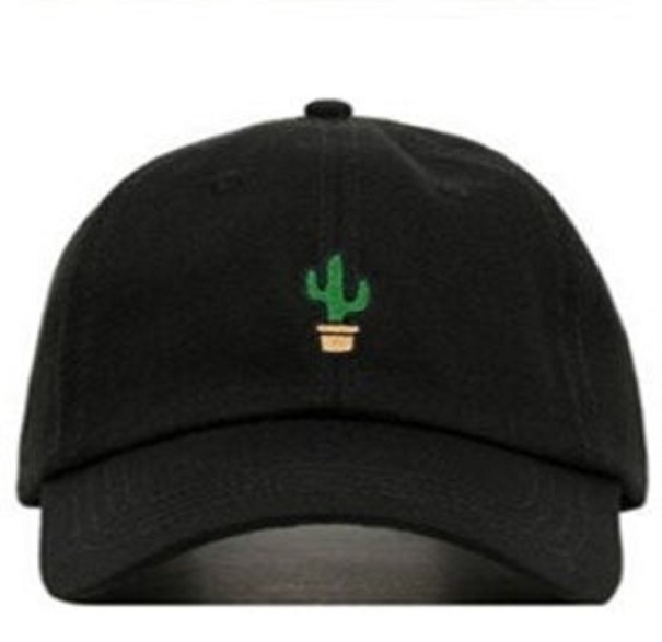 Casquette avec cactus noir