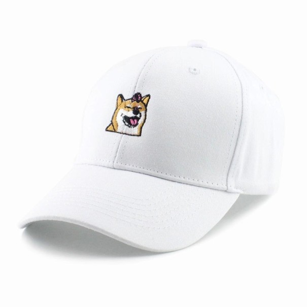 Casquette avec chien blanc 3