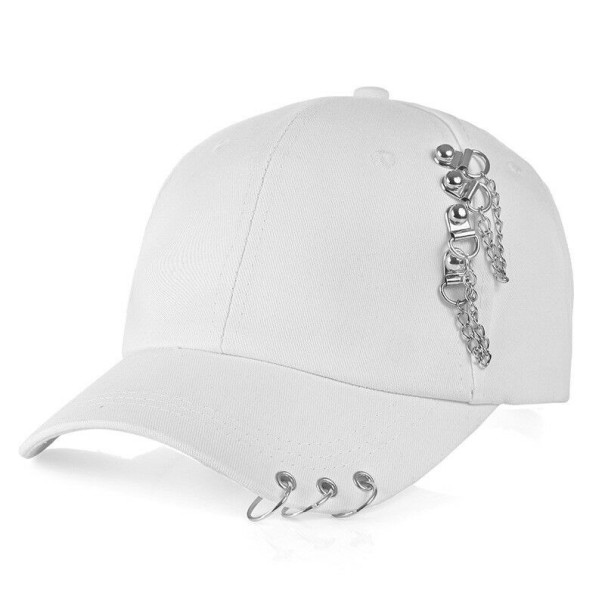 Casquette avec des anneaux blanc