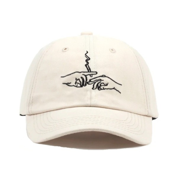Casquette avec impression T82 crème