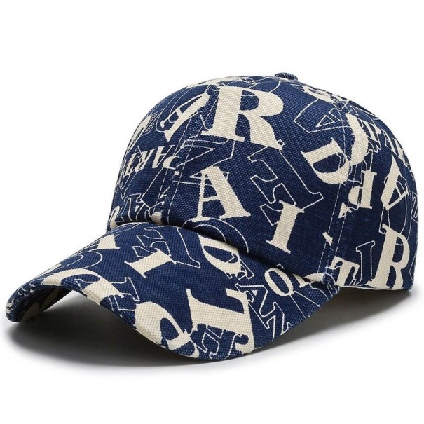 Casquette avec lettres bleu foncé