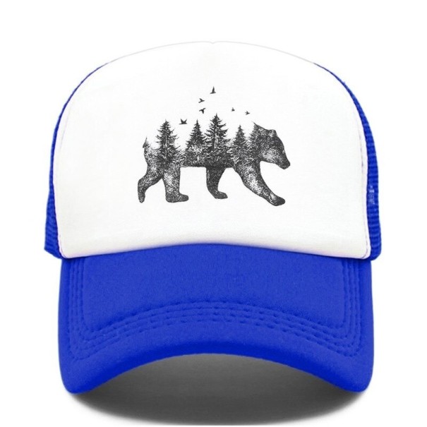 Casquette avec ours bleu