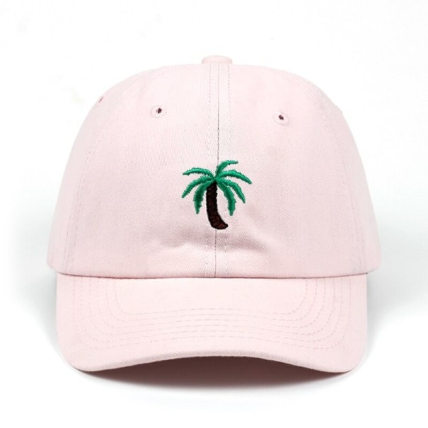 Casquette avec palmier rose