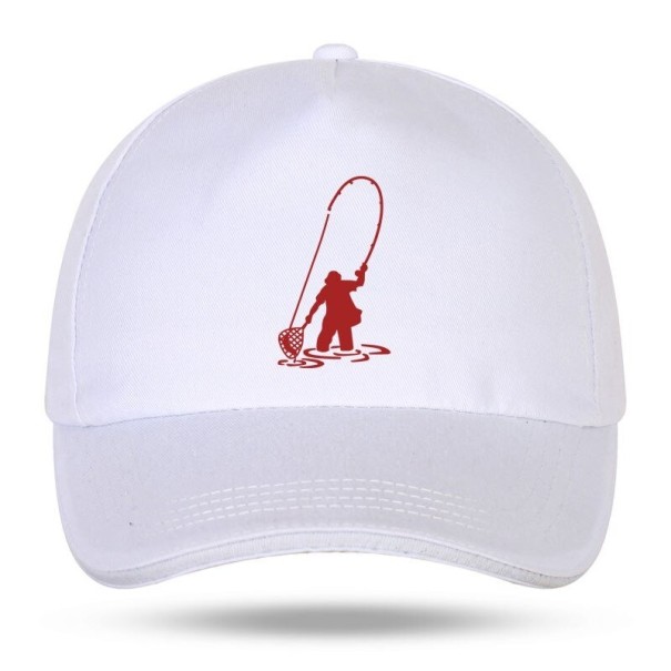 Casquette avec pêcheur blanc 2
