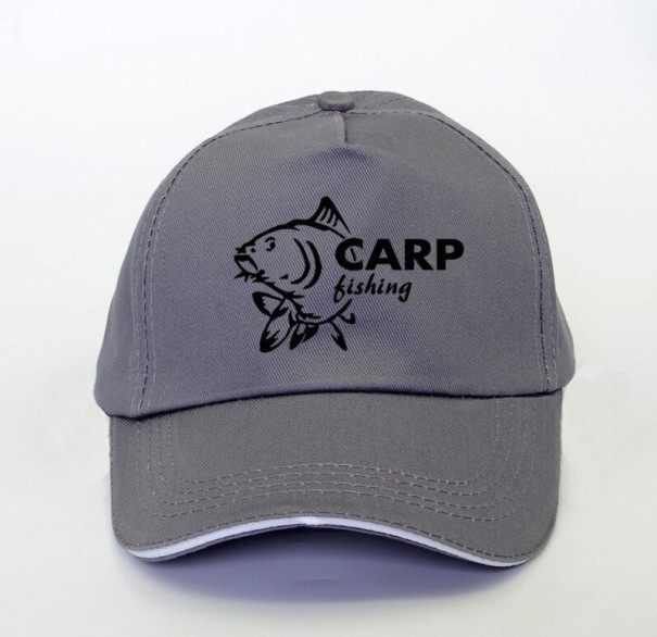 Casquette avec poisson T207 gris foncé