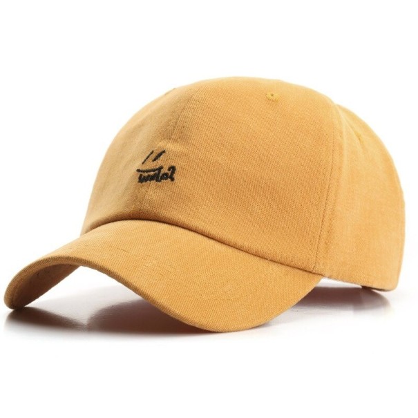 Casquette avec un smiley T250 jaune foncé