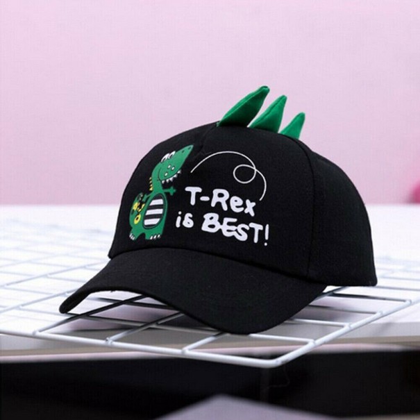 Casquette d'enfant avec dinosaure noir