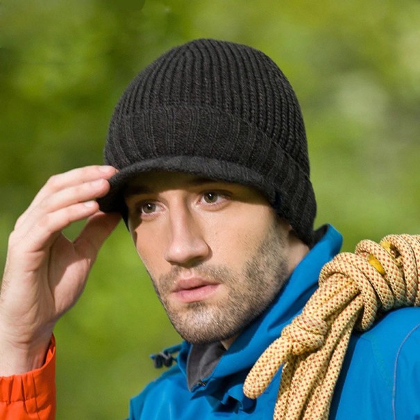 Casquette d'hiver stylée pour homme J2100 gris foncé