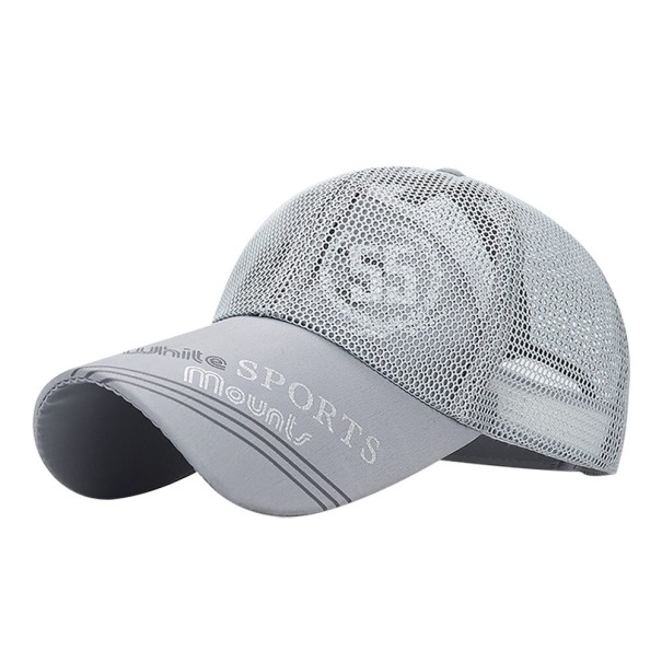 Casquette de sport respirante gris
