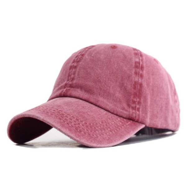 Casquette en denim T1081 bordeaux 2