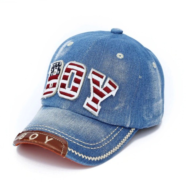 Casquette en jean pour garçon bleu clair