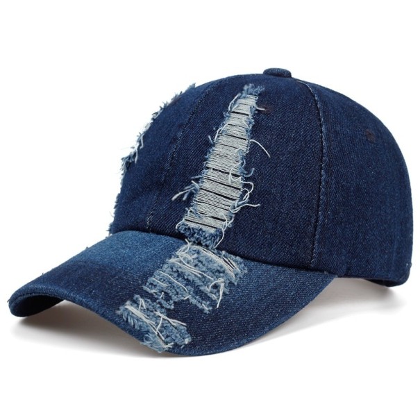Casquette en jean T112 bleu foncé