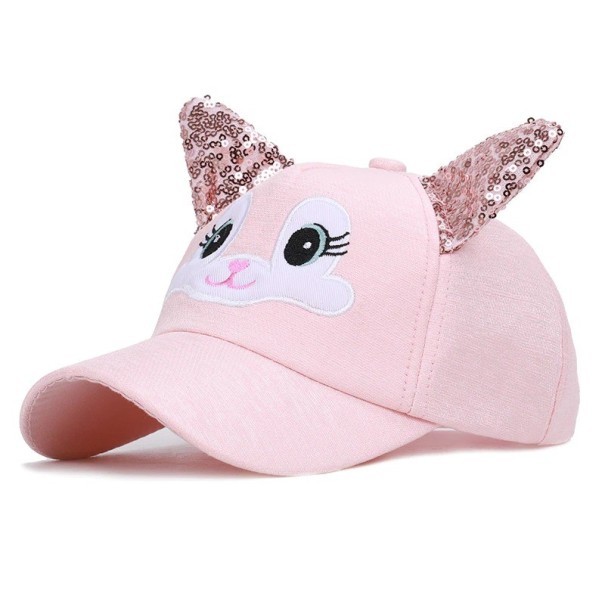 Casquette enfant lapin rose clair