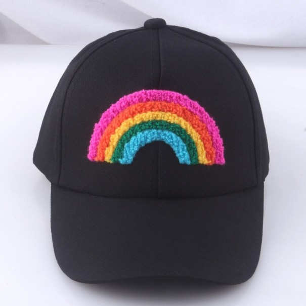 Casquette pour enfants avec arc-en-ciel noir