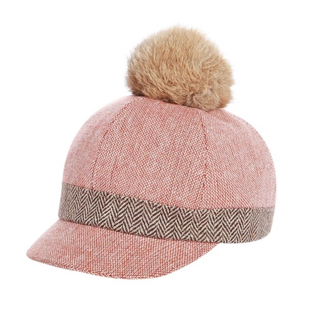 Casquette pour enfants avec pompon Callum rose 1-2 ans