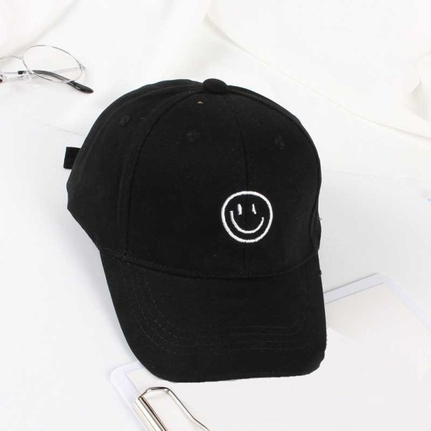 Casquette pour enfants avec smiley noir