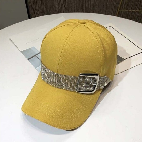 Casquette pour femme avec bandeau jaune