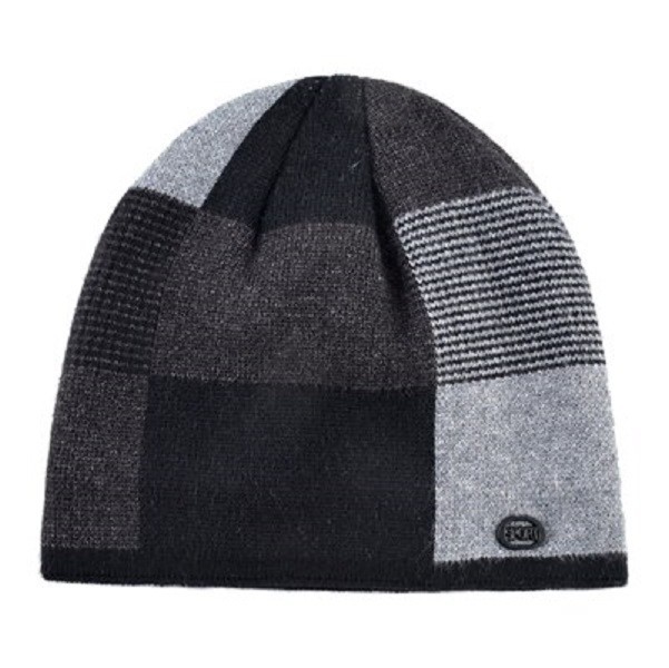 Casquette pour homme à motif écossais noir