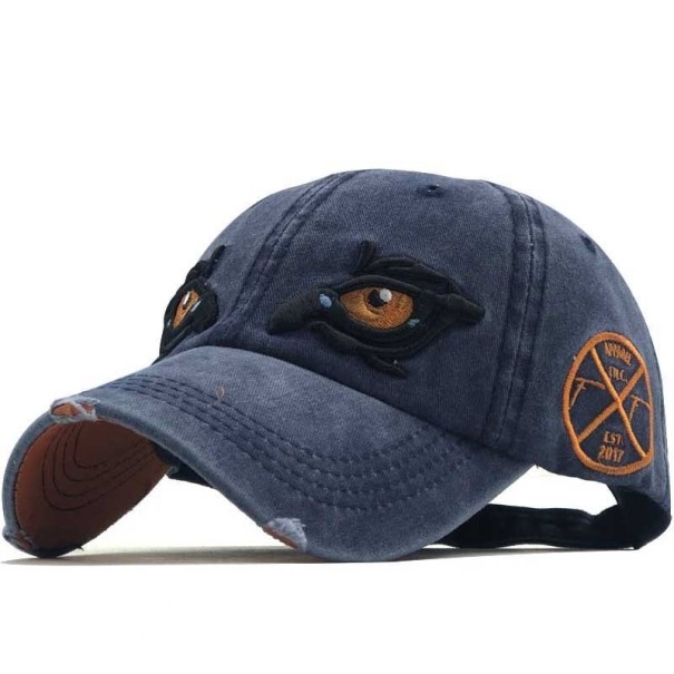 Casquette pour homme avec des yeux bleu foncé