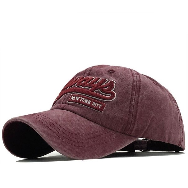 Casquette pour homme avec inscription T73 bordeaux