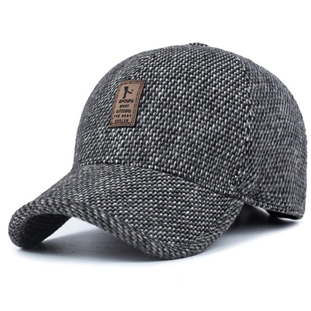 Casquette pour homme avec protège-oreilles gris foncé