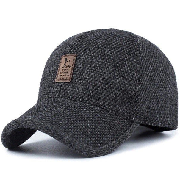 Casquette pour homme avec protège-oreilles noir