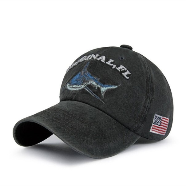 Casquette pour homme avec requin T45 noir