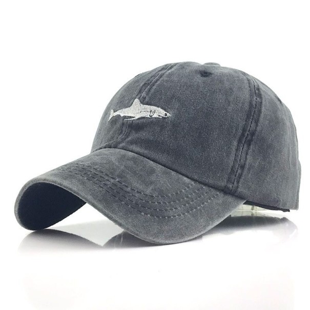 Casquette pour homme avec requin T46 gris foncé