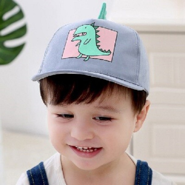 Casquette snapback pour enfants Dinosaure bleu
