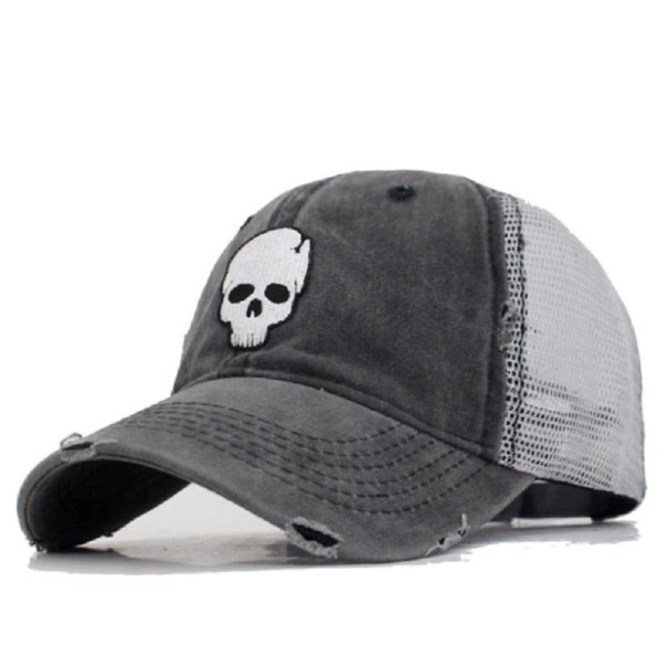 Casquette Trucker avec crâne noir