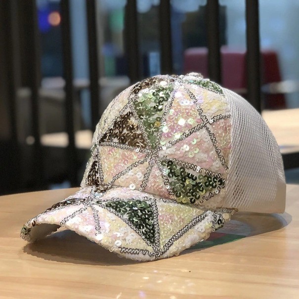 Casquette trucker femme avec paillettes 3