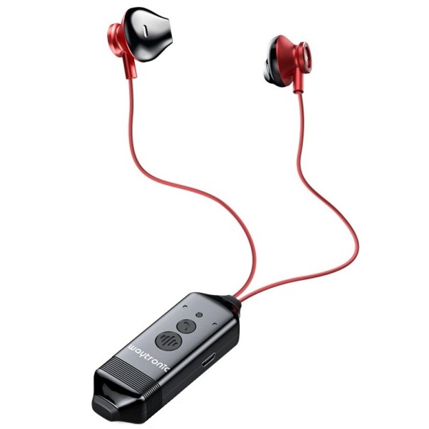 Căști Bluetooth cu recorder audio și memorie internă de 512 MB Căști cu unitate de control pentru muzică și apeluri Durată de viață 6 ore Rază 10 m 1