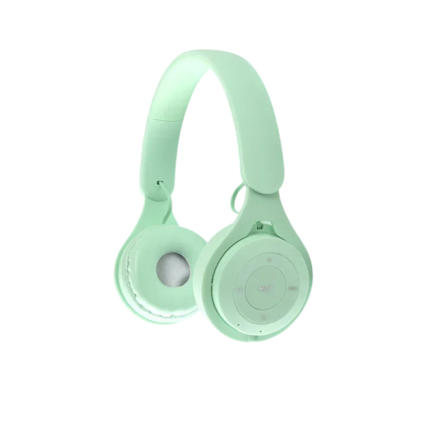 Căști Bluetooth Y08 5.0 stereo, căști wireless pliabile, pliabile, pentru sport și jocuri, pentru Android și iOS, cu microfon verde
