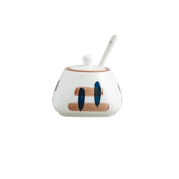 Castron de zahăr din ceramică cu lingură 3