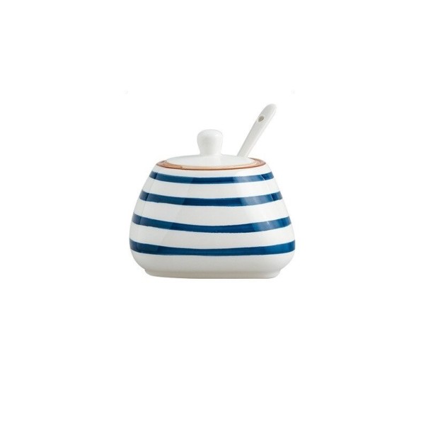 Castron de zahăr din ceramică cu lingură 6