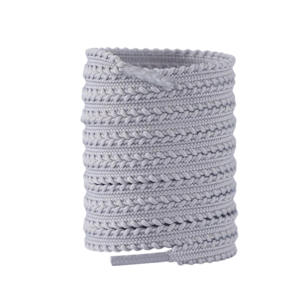 Casual elastische schoenveters 120cm touw polyester schoenveters stijlvolle ronde schoenveters vrijetijdsschoenen comfortabele vetersluiting grijs