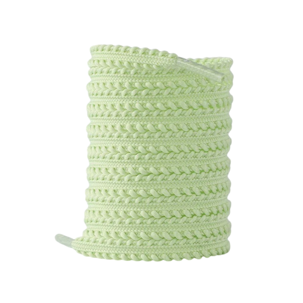 Casual elastische schoenveters 120cm touw polyester schoenveters stijlvolle ronde schoenveters vrijetijdsschoenen comfortabele vetersluiting lichtgroen