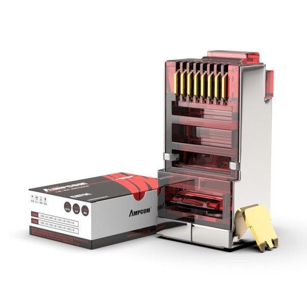 CAT 5e RJ45 avslutning K1063 röd 100 st