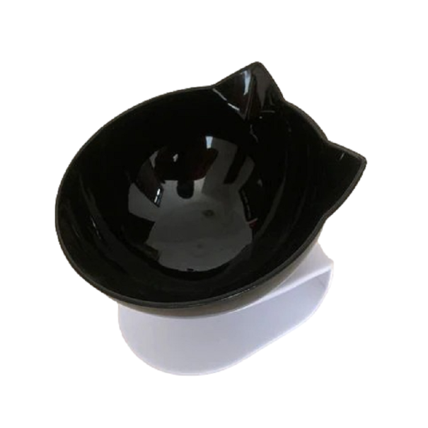 Cat Bowl with Stand black